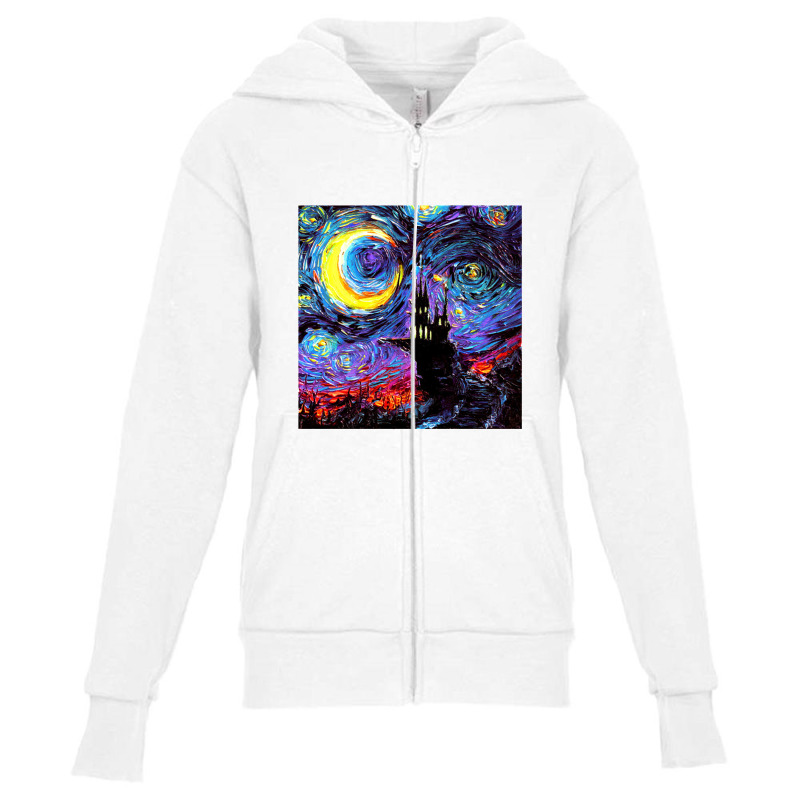 The Haunting Of Van Gogh,halloween Castle Youth Zipper Hoodie | Artistshot