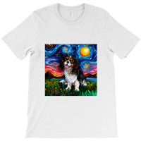 Tri Color Cavalier King Charles Spaniel Night,cavalier King Charles Sp T-shirt | Artistshot