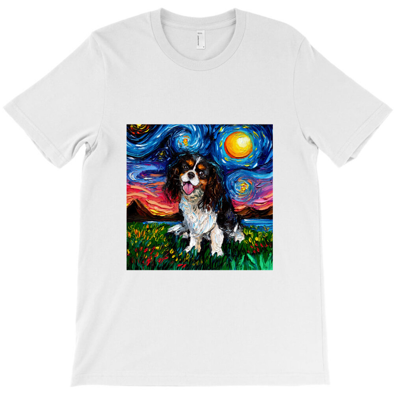 Tri Color Cavalier King Charles Spaniel Night,cavalier King Charles Sp T-shirt | Artistshot