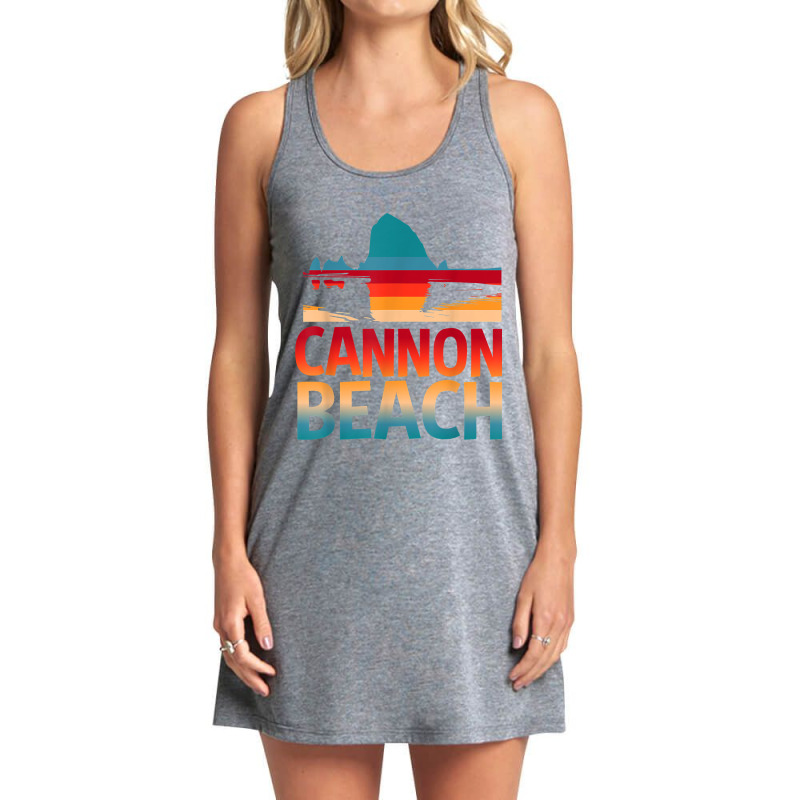 Cannon Beach Skyline Oregon Haystack Rock Souvenir Gifts Tank Dress by FrancesTiffany | Artistshot