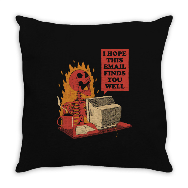 Skeleton T  Shirt You Got Mail T  Shirt Throw Pillow | Artistshot