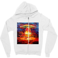 Van Gogh Never Saw Bikini Atoll,atomic Bomb Zipper Hoodie | Artistshot