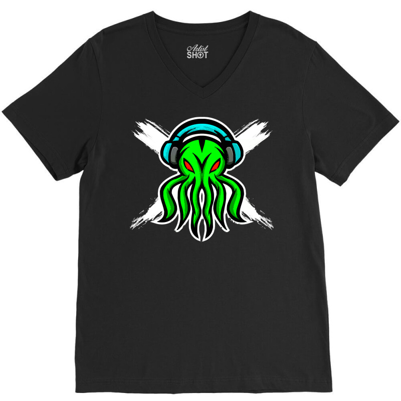 Skull Octopus Music Lover T  Shirt Skull Octopus Music Lover T  Shirt V-neck Tee | Artistshot