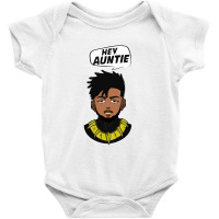 Erik Killmonger Hey Auntie Baby Bodysuit | Artistshot