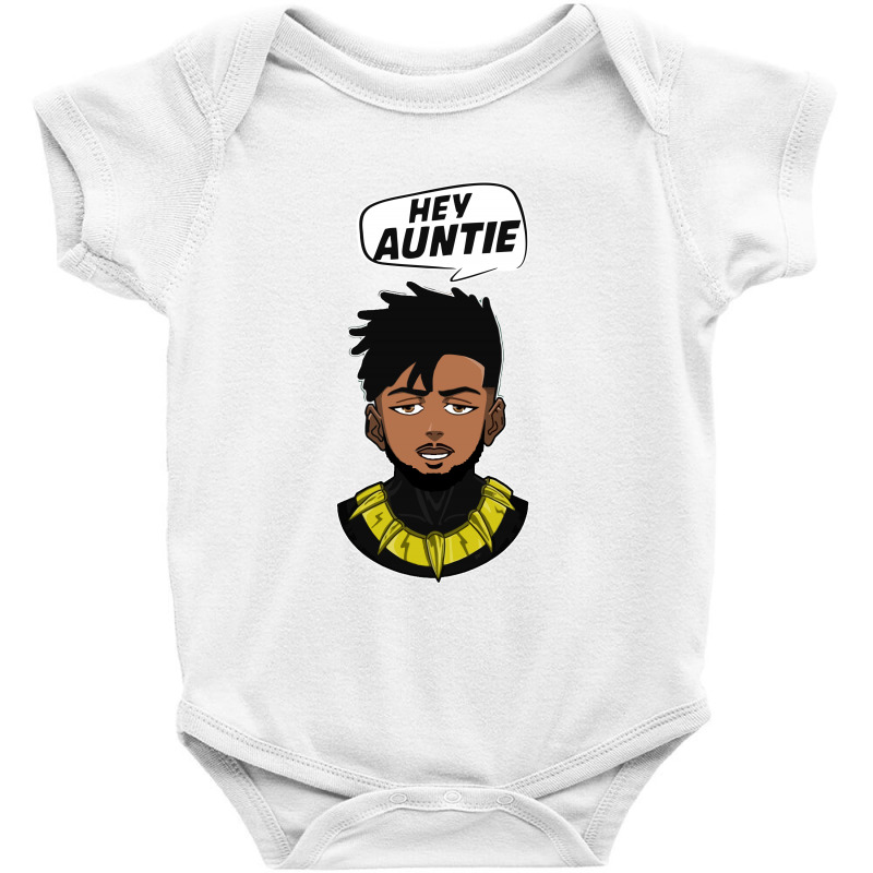 Erik Killmonger Hey Auntie Baby Bodysuit by Trending Design | Artistshot