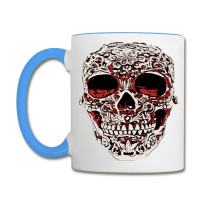 Skull T  Shirt Big Carved Red And White Skeleton Skull Head T  Shirt Coffee Mug | Artistshot