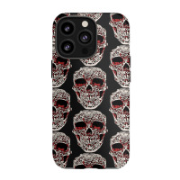 Skull T  Shirt Big Carved Red And White Skeleton Skull Head T  Shirt Iphone 13 Pro Case | Artistshot