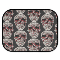 Skull T  Shirt Big Carved Red And White Skeleton Skull Head T  Shirt Rear Car Mat | Artistshot