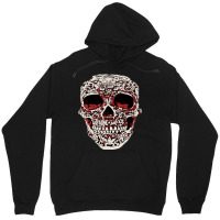 Skull T  Shirt Big Carved Red And White Skeleton Skull Head T  Shirt Unisex Hoodie | Artistshot