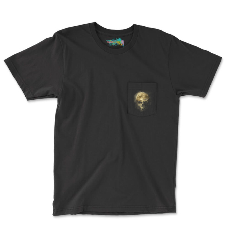 Skull T  Shirt Smoking Night Moon Skull T  Shirt Pocket T-shirt | Artistshot