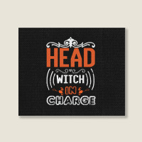 Skull Witch Pumpkin Head Pumpkin Va T  Shirt Halloween Head Witch In C Landscape Canvas Print | Artistshot