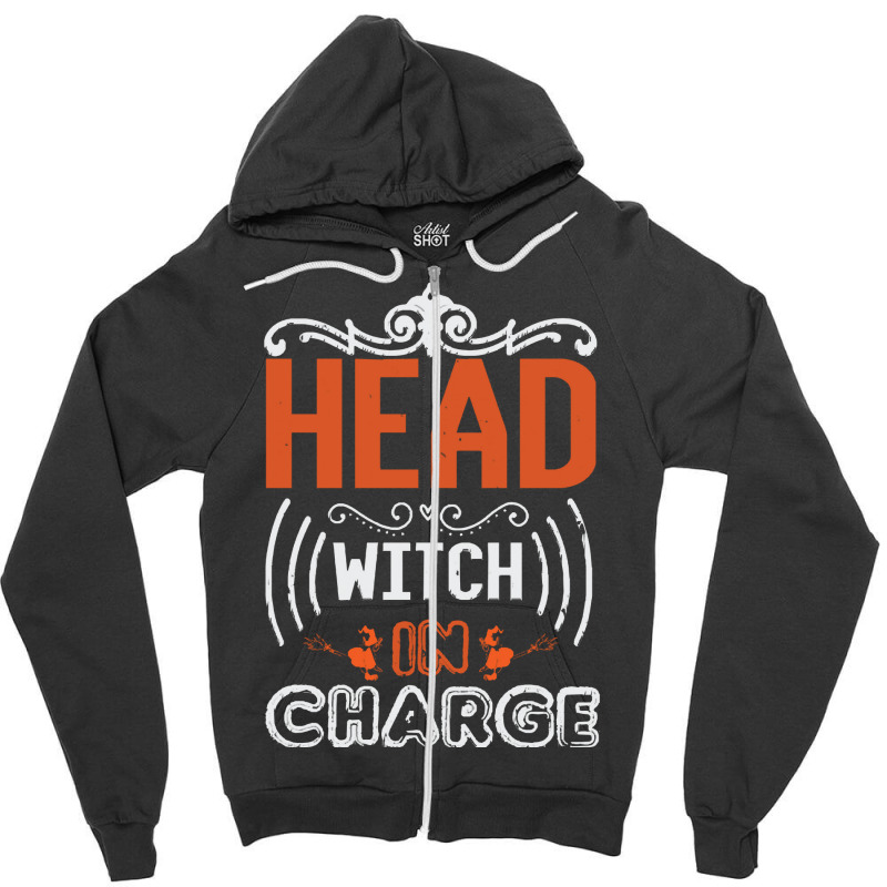 Skull Witch Pumpkin Head Pumpkin Va T  Shirt Halloween Head Witch In C Zipper Hoodie | Artistshot