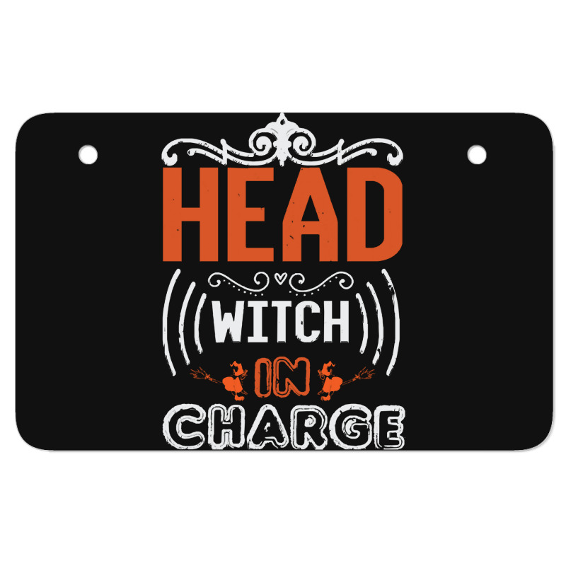 Skull Witch Pumpkin Head Pumpkin Va T  Shirt Halloween Head Witch In C Atv License Plate | Artistshot