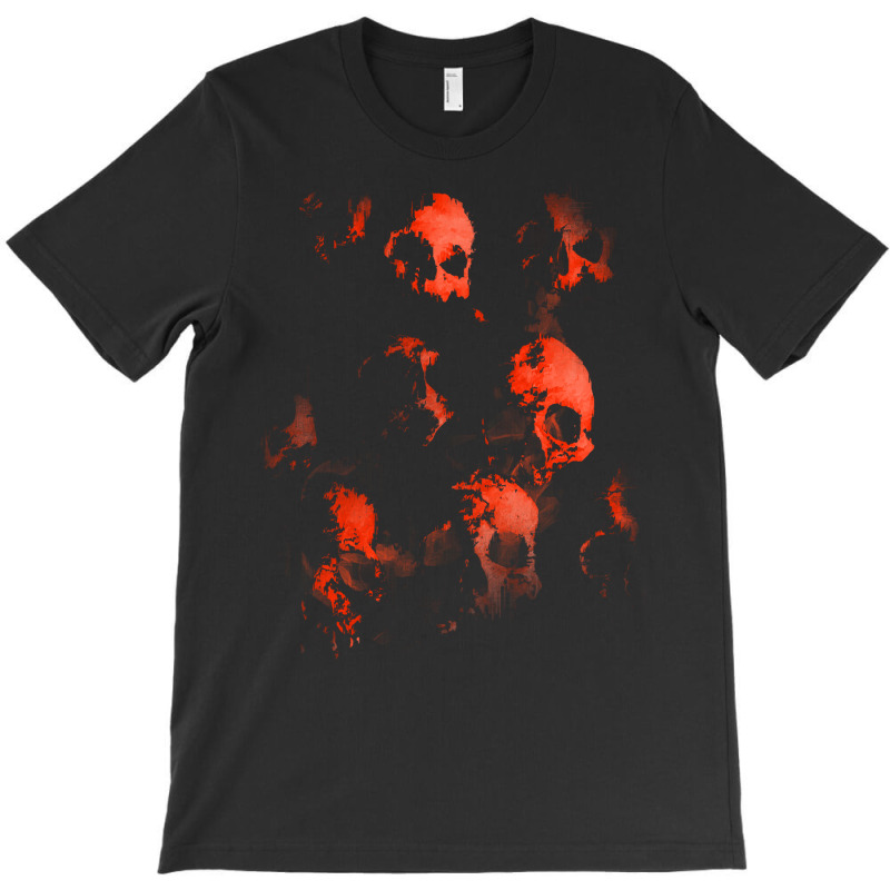 Skulls T  Shirt Wall Of Evil Hellish Skulls T  Shirt T-shirt | Artistshot