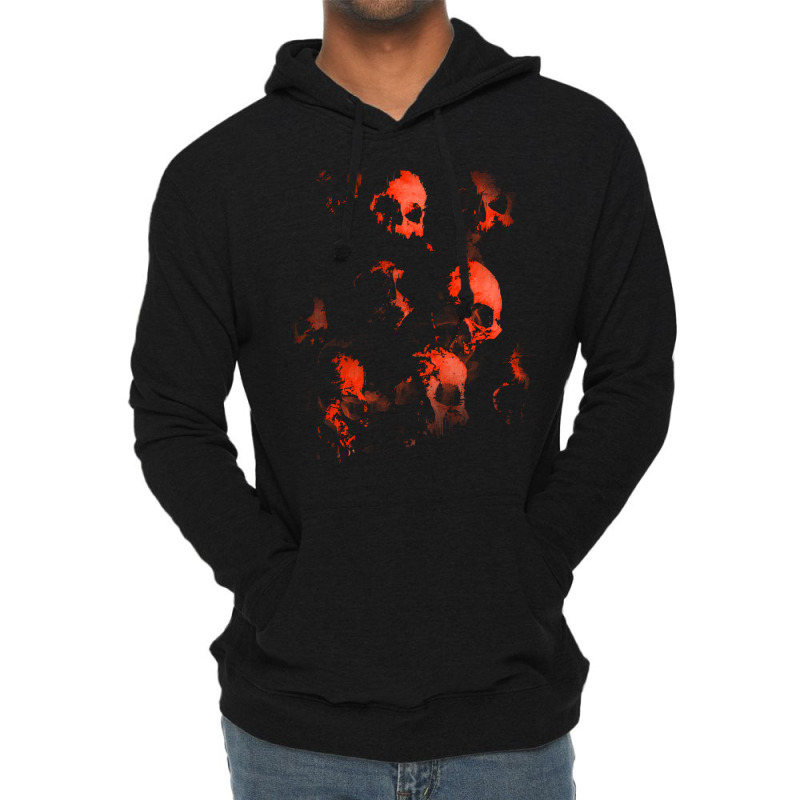 Skulls T  Shirt Wall Of Evil Hellish Skulls T  Shirt Lightweight Hoodie | Artistshot