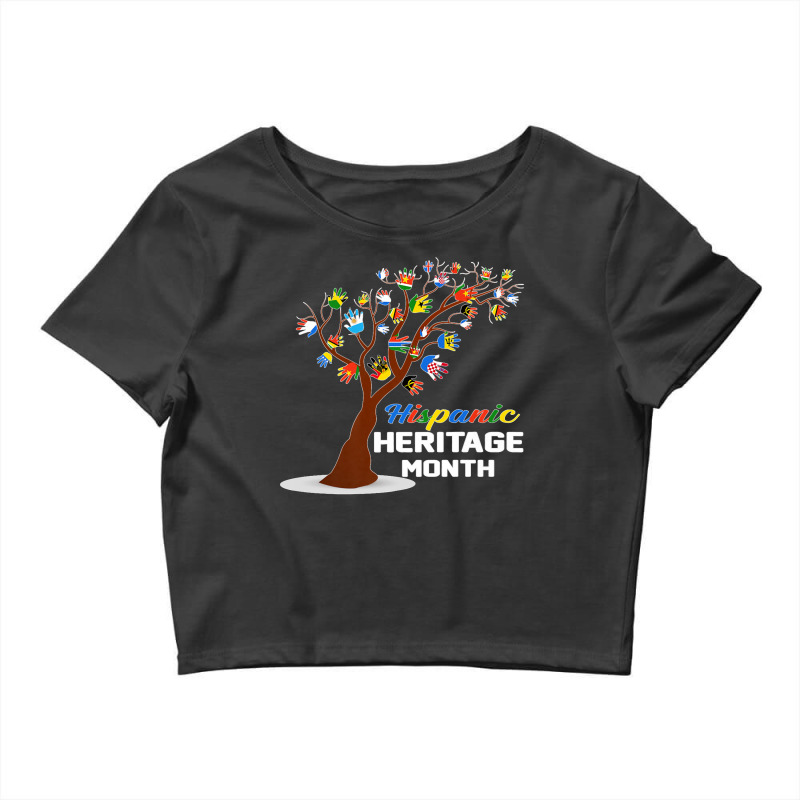 Countries Flags Latinx Hands Tree Hispanic Heritage Month Premium Crop Top by cm-arts | Artistshot