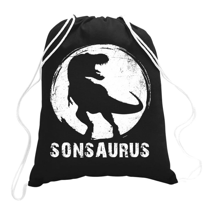 Sonsaurus T  Shirt Sonsaurus T Rex Dinosaur T  Shirt Drawstring Bags | Artistshot