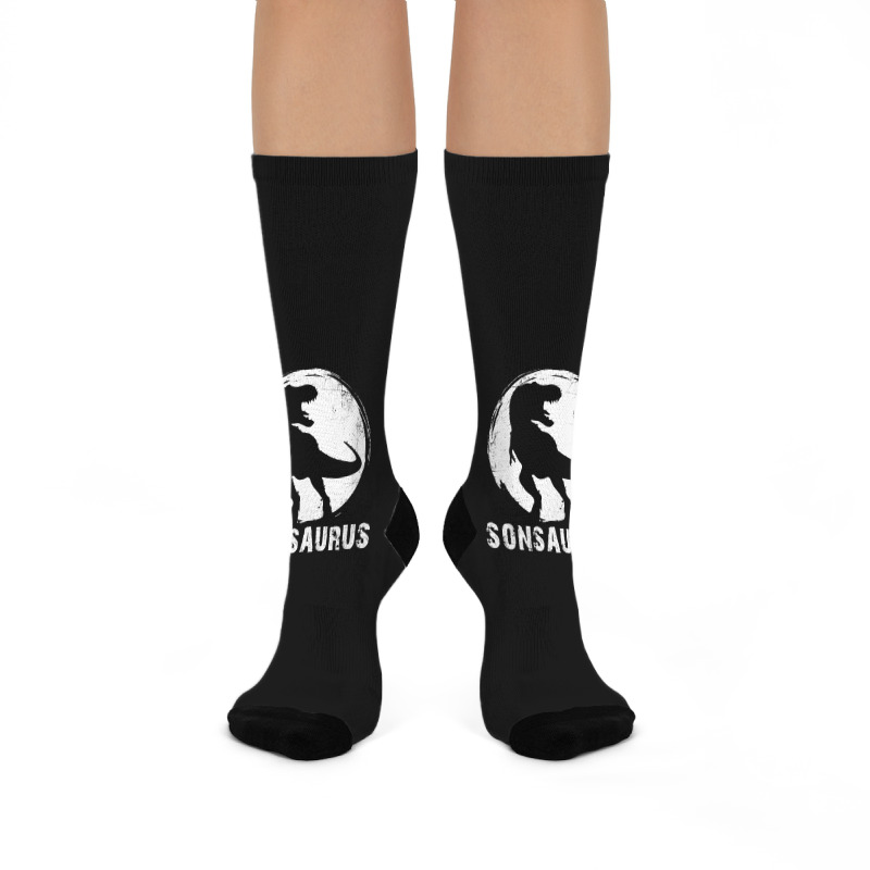 Sonsaurus T  Shirt Sonsaurus T Rex Dinosaur T  Shirt Crew Socks | Artistshot