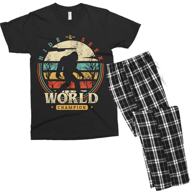 Bigfoot Hide And Seek Champion Sasquatch Campings Men's T-shirt Pajama Set by SandyMarjorie | Artistshot