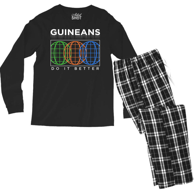 Guineans Do It Better Funny Patriotic Humor Nationality Joke Men's Long Sleeve Pajama Set | Artistshot