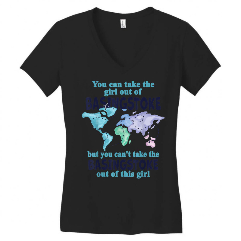 Relocation From Basingstoke   Proud Girl From Basingstoke Women's V-Neck T-Shirt by Tshirts | Artistshot