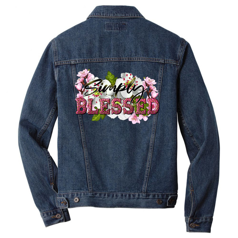 Simply Blessed With Flowers Men Denim Jacket | Artistshot