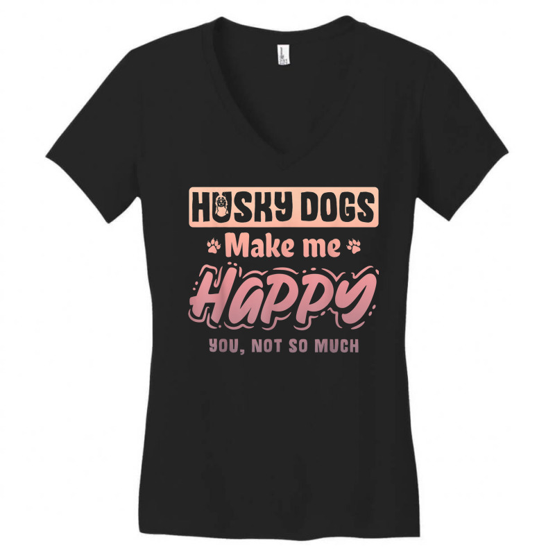 Siberian Husky Dog Owner Women's V-Neck T-Shirt by Bestshirt | Artistshot