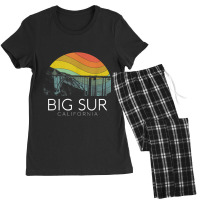 Big Sur California Beach Central Coast Retro Forest Camping T-shirt Women's Pajamas Set | Artistshot