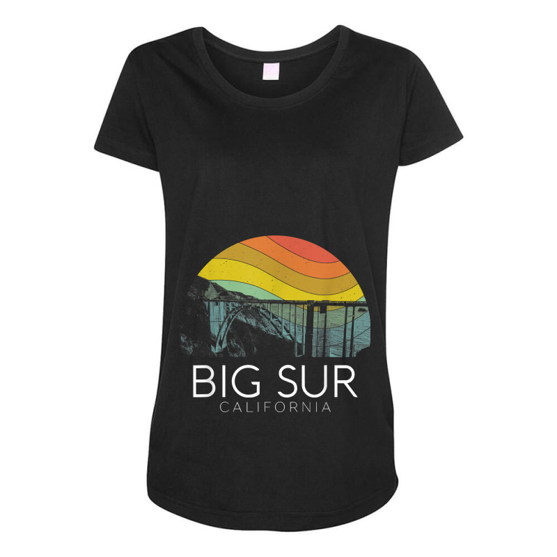 Big Sur California Beach Central Coast Retro Forest Camping T-shirt Maternity Scoop Neck T-shirt by cm-arts | Artistshot