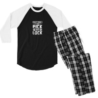 Dont Panic I Can Pick Any Lock Locksmith Men's 3/4 Sleeve Pajama Set | Artistshot