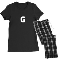 Letter G Capital Alphabet Monogram Initial Women's Pajamas Set | Artistshot