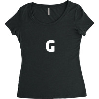 Letter G Capital Alphabet Monogram Initial Women's Triblend Scoop T-shirt | Artistshot