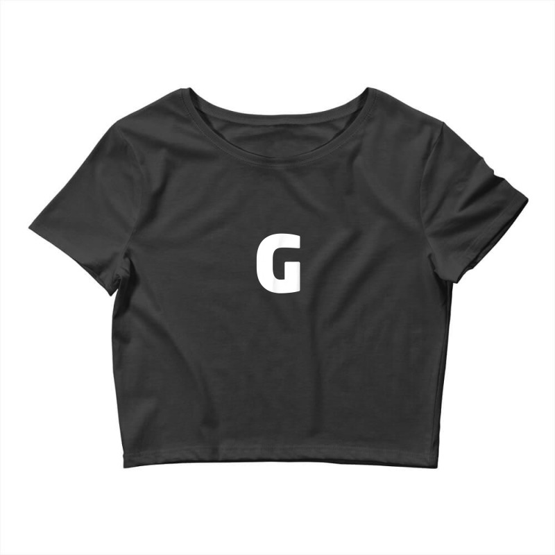 Letter G Capital Alphabet Monogram Initial Crop Top by Newdesigns | Artistshot