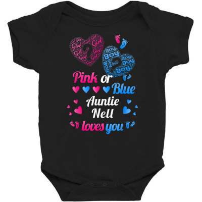 Baby Gender Reveal Party Shirt Auntie Nell Loves You Baby Bodysuit Designed By Afa Designs