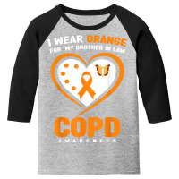 I Wear Orange For My Brother In Law Copd Awareness Youth 3/4 Sleeve | Artistshot