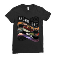 Arcade Fire Discography Ladies Fitted T-shirt | Artistshot