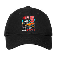 5th Birthday Gifts I'm 5 This Is How I Roll Monster Truck Adjustable Cap | Artistshot