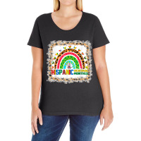 Countries Flags Latinx Boho Rainbow Hispanic Heritage Month Ladies Curvy T-shirt | Artistshot