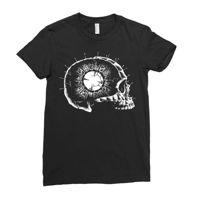 Lament Configuration Skull Pinhead Hellraiser Long Sleeve T Shirt Ladies Fitted T-Shirt by cm-arts | Artistshot