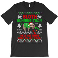 Funny Sloth Running Team For Christmas T  Shirt Funny Sloth Running Te T-shirt | Artistshot