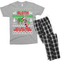 Funny Sloth Running Team For Christmas T  Shirt Funny Sloth Running Te Men's T-shirt Pajama Set | Artistshot