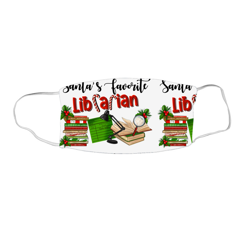 Santa's Favorite Librarian Face Mask Rectangle | Artistshot