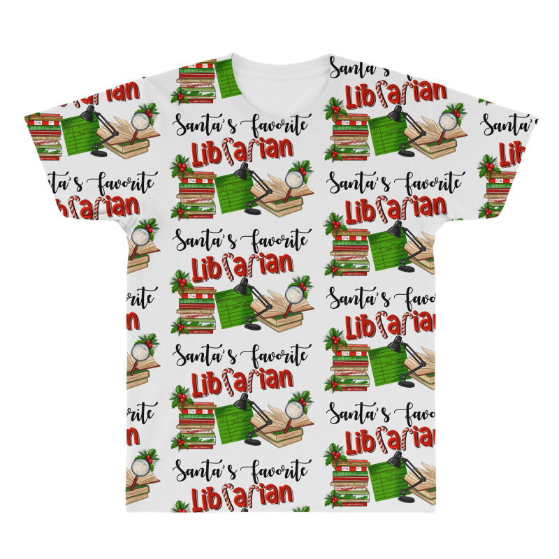 Santa's Favorite Librarian All Over Men's T-shirt | Artistshot