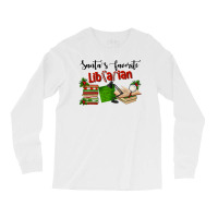 Santa's Favorite Librarian Long Sleeve Shirts | Artistshot