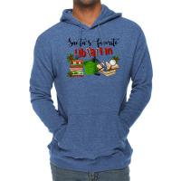 Santa's Favorite Librarian Lightweight Hoodie | Artistshot