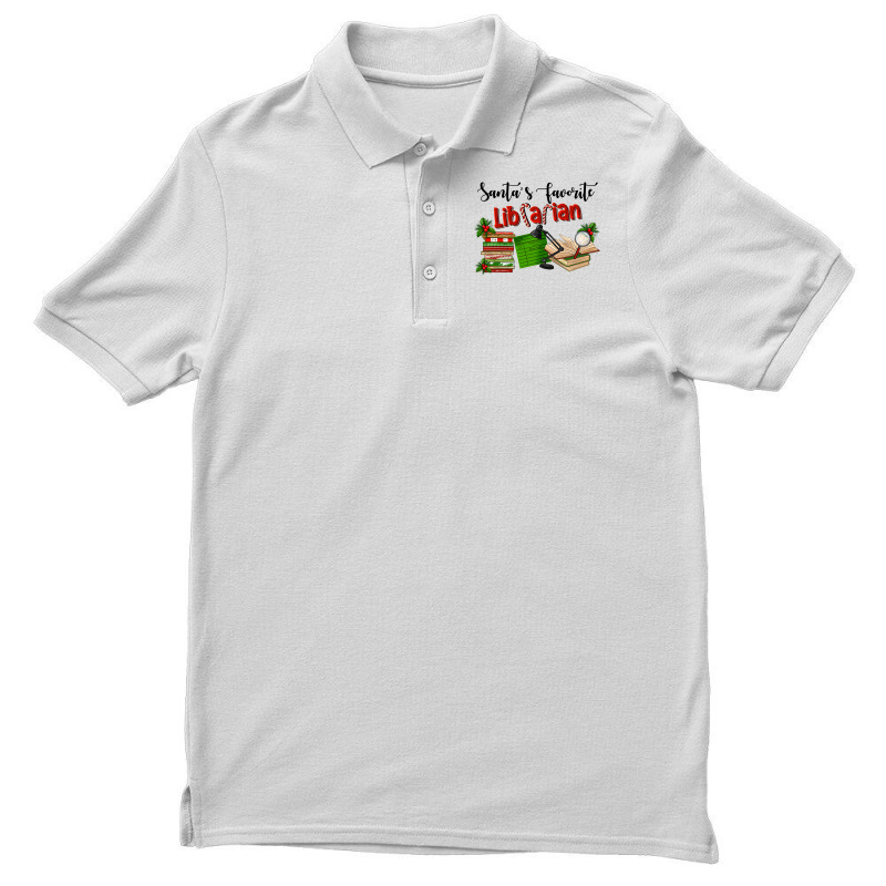 Santa's Favorite Librarian Men's Polo Shirt | Artistshot