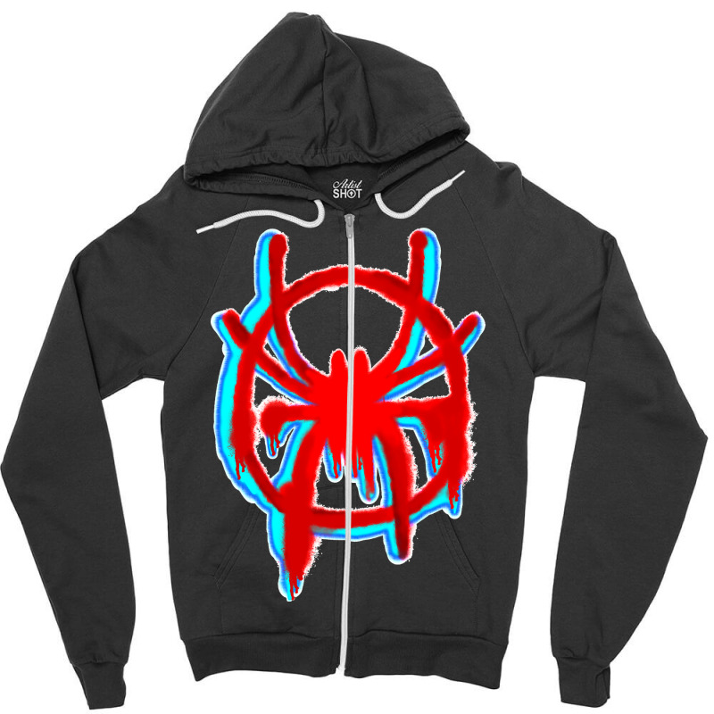 M Morales Neon Classic Zipper Hoodie by cm-arts | Artistshot