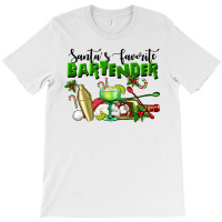 Santa's Favorite Bartender T-shirt | Artistshot