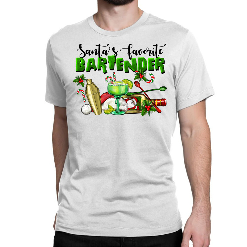 Santa's Favorite Bartender Classic T-shirt | Artistshot