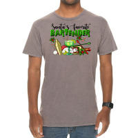 Santa's Favorite Bartender Vintage T-shirt | Artistshot